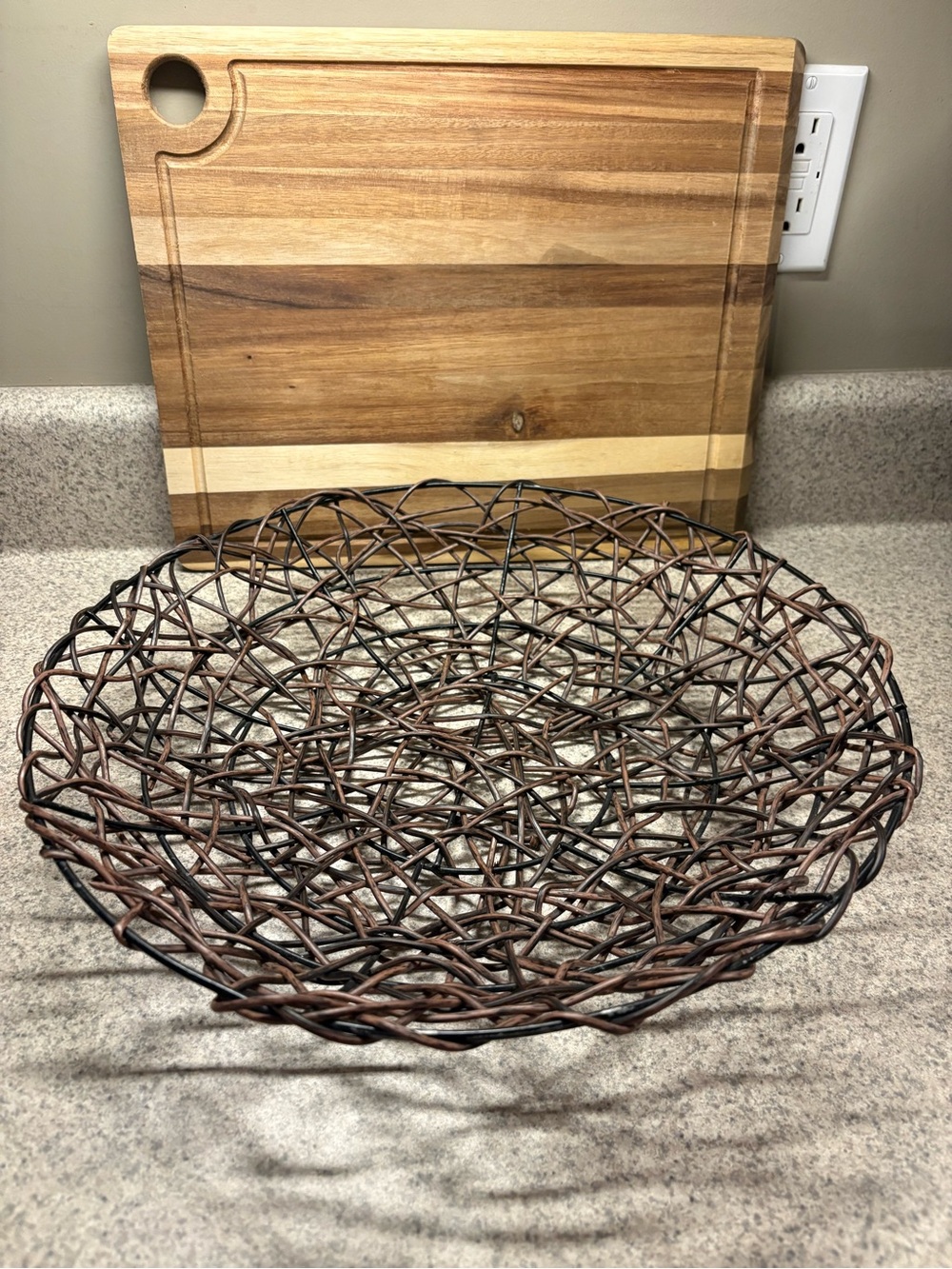 Handcrafted Woven Decorative Bowl - Brown